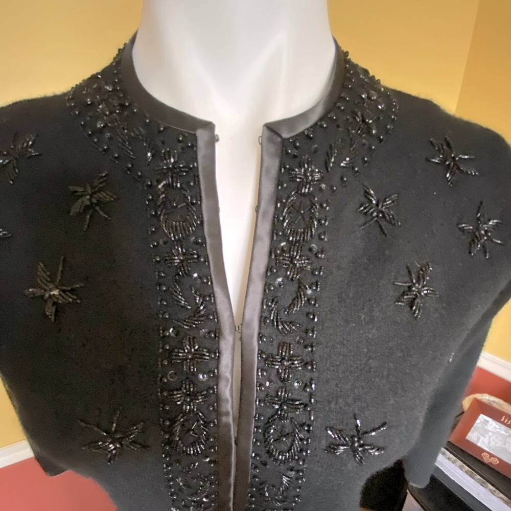 Vintage black beaded sweater